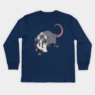 Mama Opossum Kids Long Sleeve T-Shirt